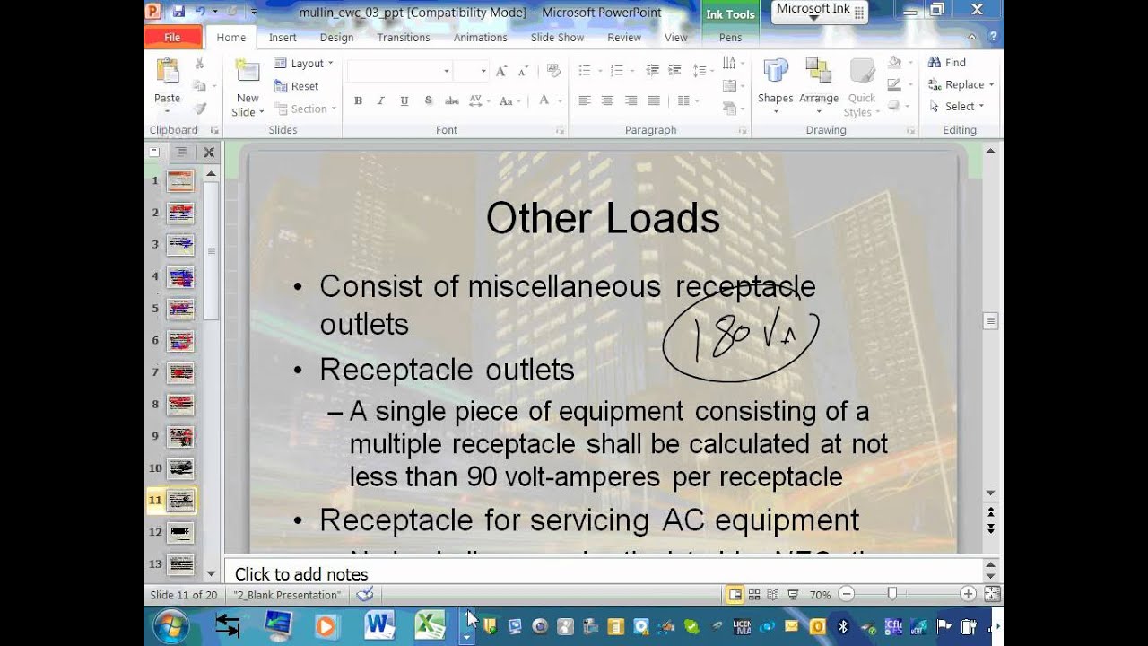 Calculating Electrical Load EWC Ch#3 08 29 14