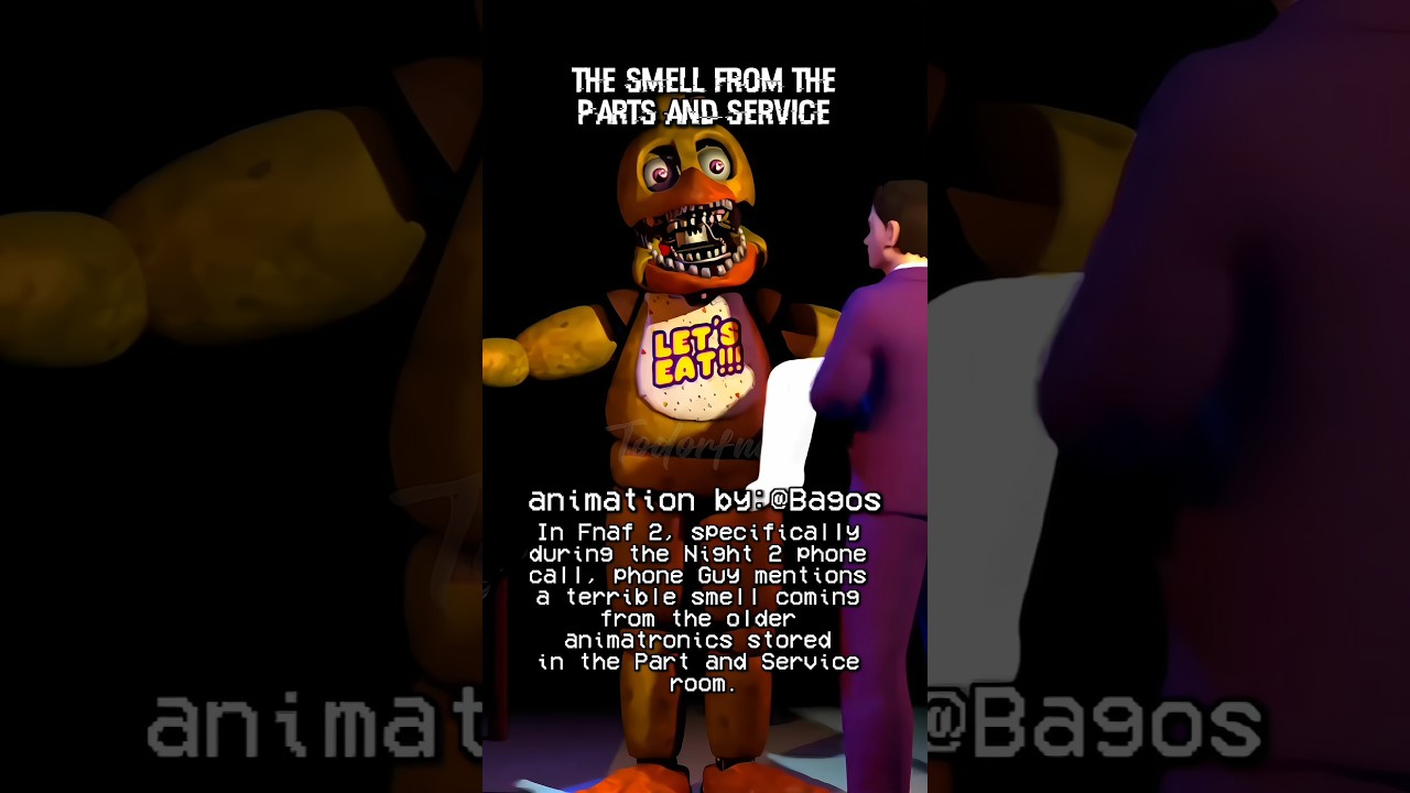 Weird Smell from the Withered Animatronics in Fnaf 2 &bull;edit|#fnaf #shorts