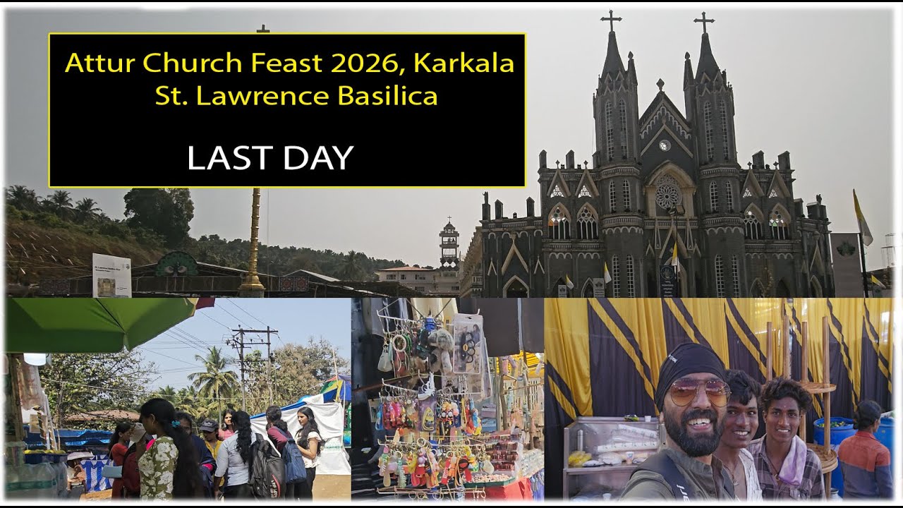 Attur Church Feast 2026, Karkala  St  Lawrence Basilica ( Last Day )  ಜಾತ್ರೆಯಲ್ಲಿ ಭಯಂಕರ ಜನ