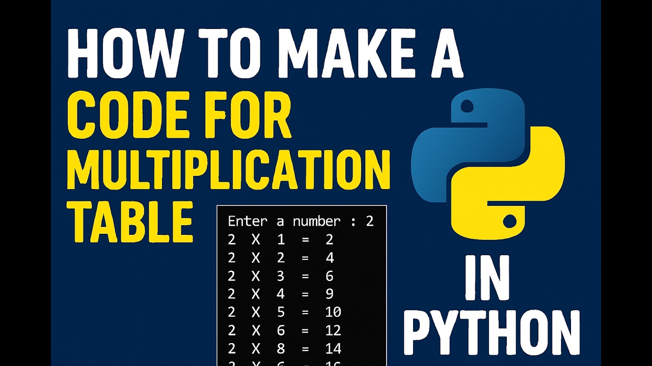 Code for multiple table in python-entered by user