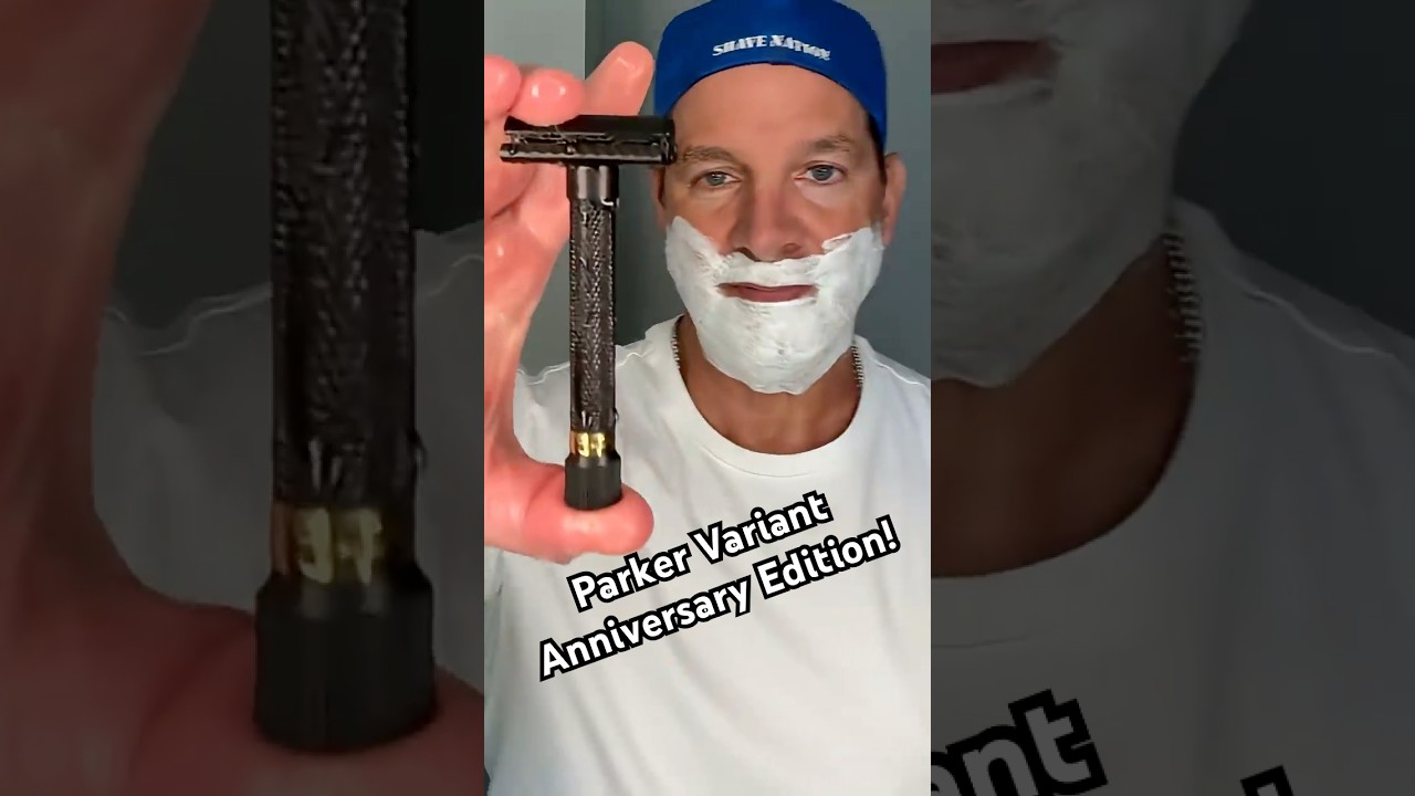How To Shave Adjustable Razor Parker Variant Anniversary Edition #asmr #shaving #razor #skincare