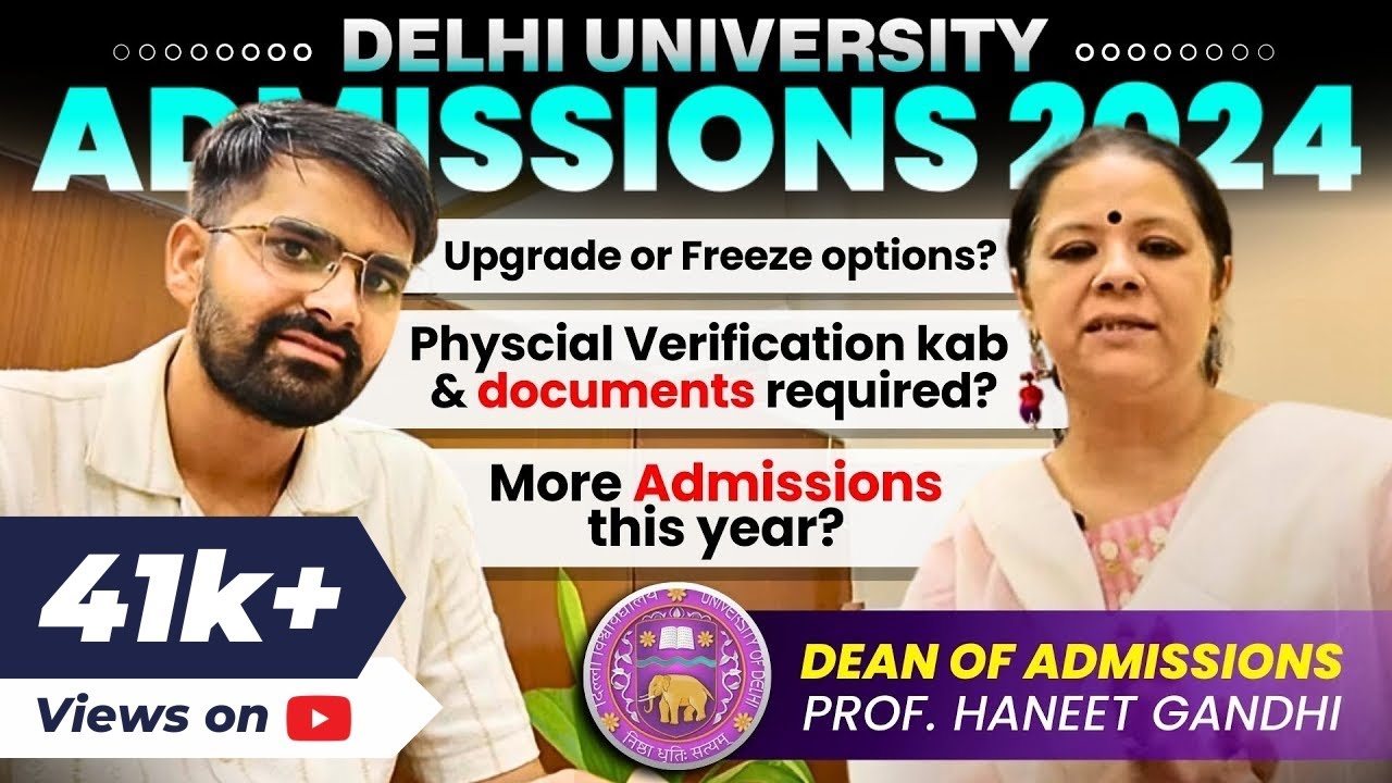 Dean of Admissions Prof. Haneet Gandhi Answers Your Queries!! 🥳 #duadmissions
