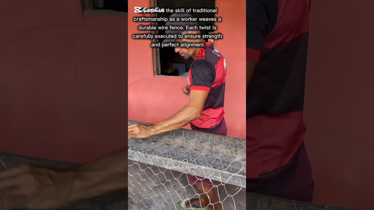 Masterful Manual Wire Fence Weaving