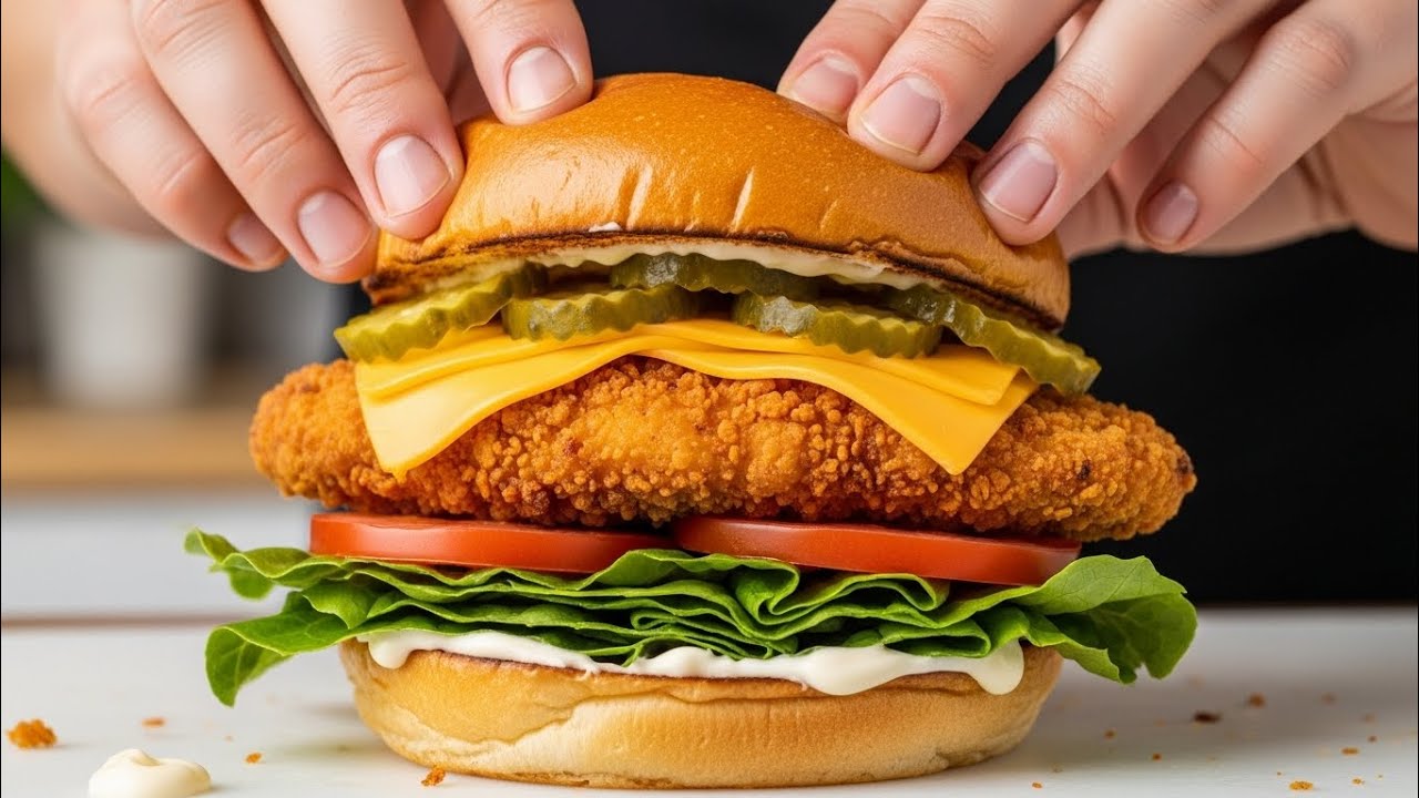 Crispy Chicken Sandwich Recipe &mdash; Step by Step #cooking #recipes 