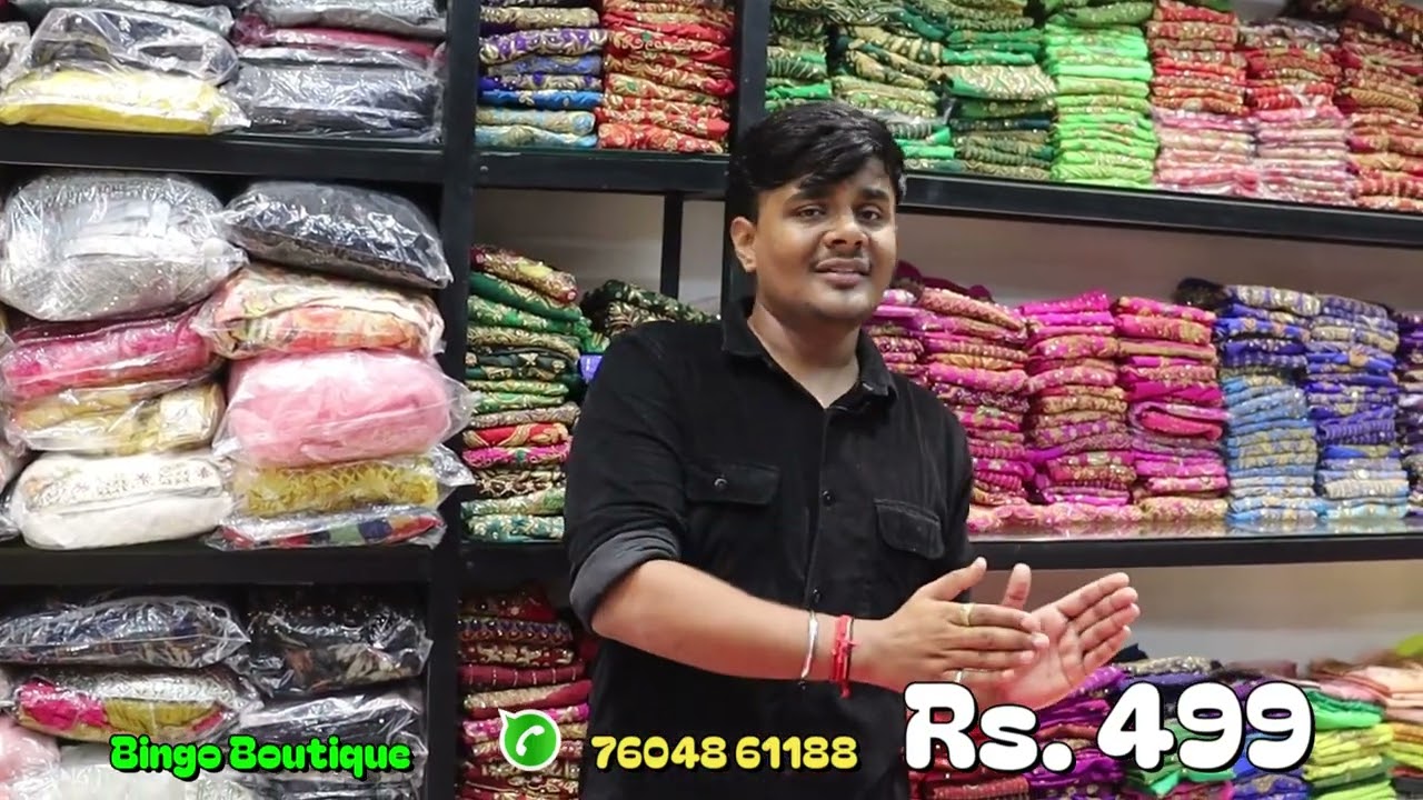 Heavy Discount Sale Bridal pure Aari material online sowcarpet Worked Bingo Blouse Rs. 499 Only