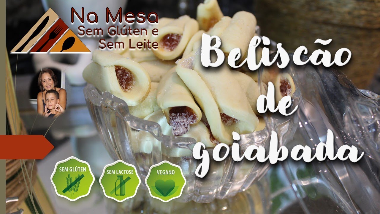 BELISCÃO DE GOIABADA SEM GLÚTEN E SEM LEITE VEGANO - BISCOITO RECHEADO COM GOIABADA