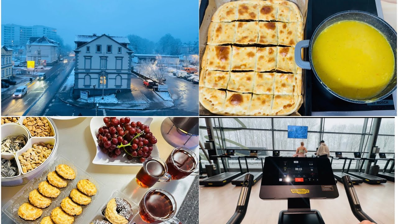 	جو باردو في ألمانيا 🇩🇪 ❄️ سوّيت فطاير وشوربة عدس ورحنا على النادي💪🏽😁 يوم كله نشاط ￼	