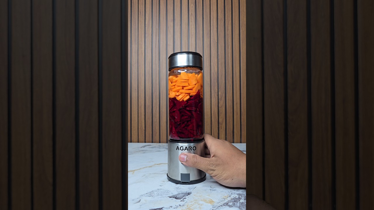 Beetroot & Carrot 🌰🥕 Juice in Portable Blender #shorts #shortvideo #agaro