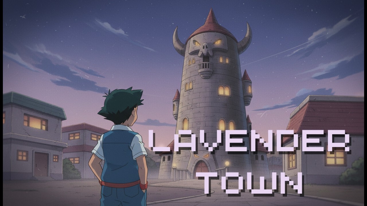 Lavender Town Lofi Jazz 🌙 Pokémon FireRed 8-Bit Chill — Darkness and Memory for study, work