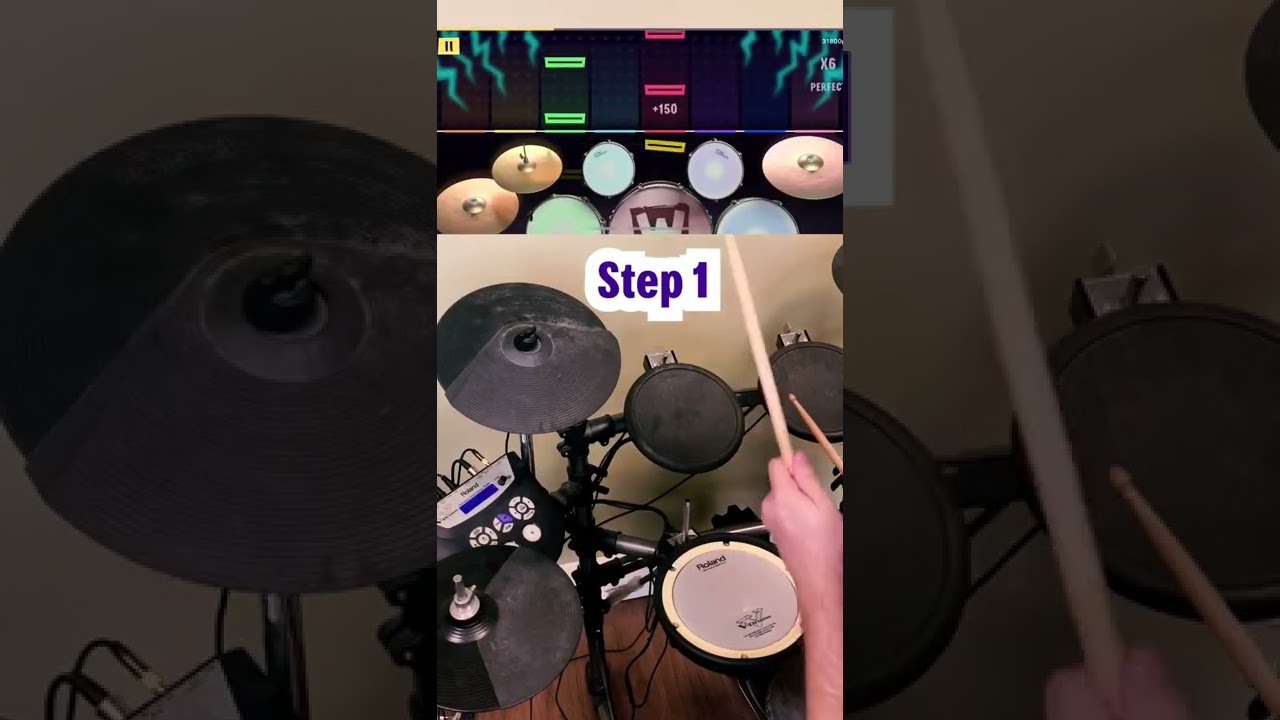 How to play Billie Jean by Michael Jackson in 3 steps! #drums #billiejean #wegroove