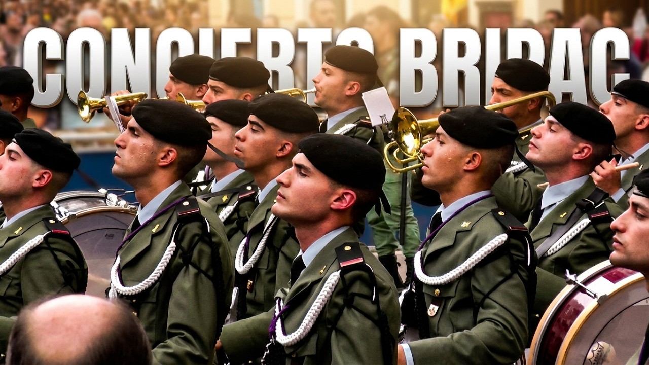 ▶️ 🎵 BOLERO MILITAR 🎵  CONCIERTO BRIPAC ✝️ SEMANA SANTA MÁLAGA ✝️