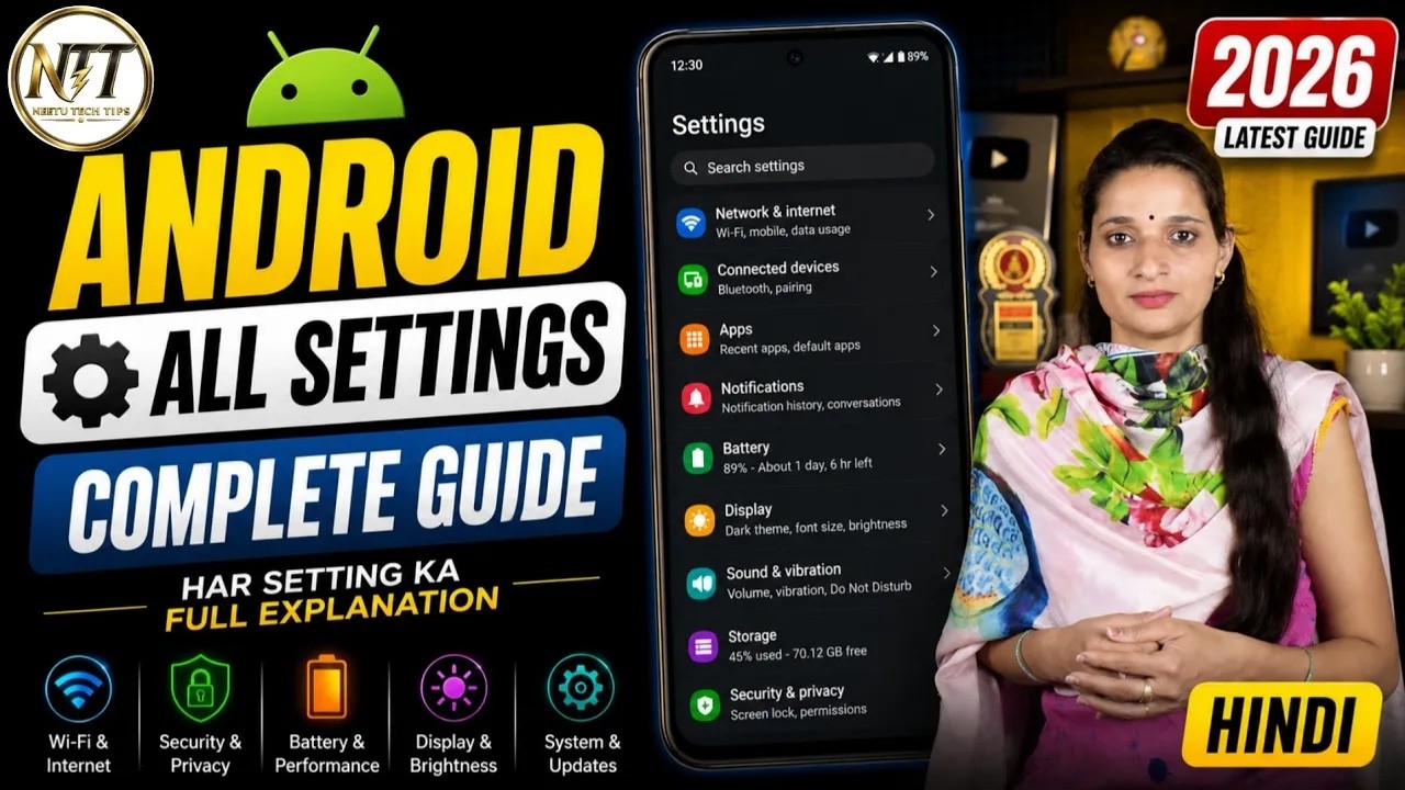 📱 Android Mobile Ki Complete Settings Guide (2026) | Har Setting Ka Full Explanation | Hindi