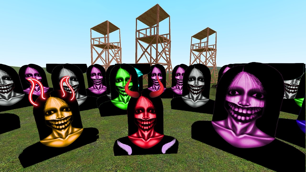 Kuchisake Onna Family Vs Towers In Garry's Mod Part 7 | Gmod Towz
