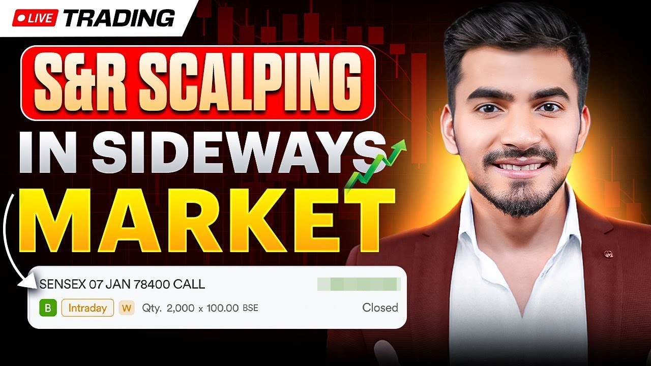 Live Trading: Support & Resistance Scalping in Sideways Market | Beginners Guide