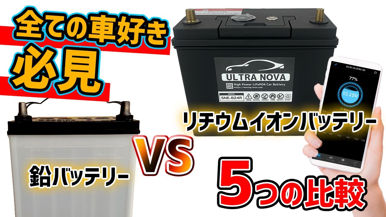 【車好き必見】リチウムイオンバッテリーの利点と欠点!?