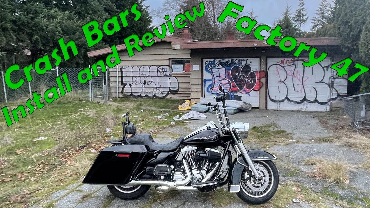 FACTORY 47 - SHIELD CRASH BAR - ANARCHY SADDLEBAG GUARDS - INSTALL - REVIEW - DIY MOD - (2021)