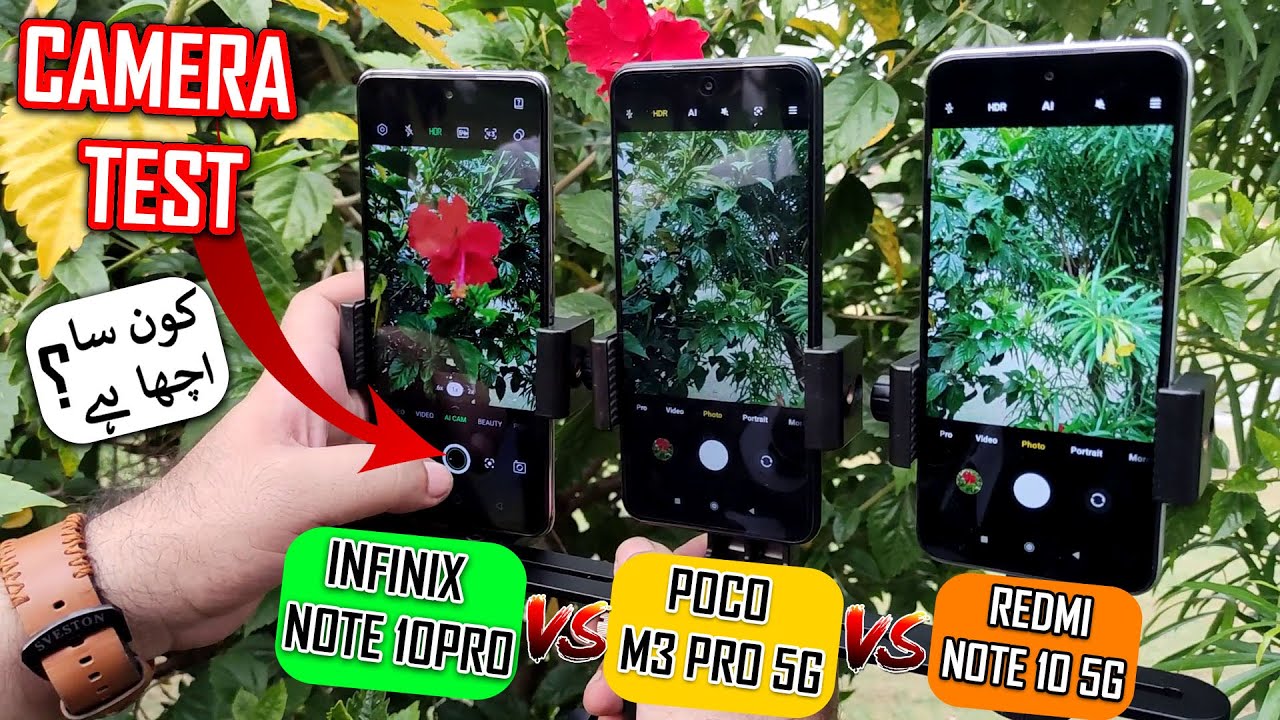 Infinix Note 10 Pro VS Poco M3 Pro 5G VS Redmi Note 10 5G Camera Test