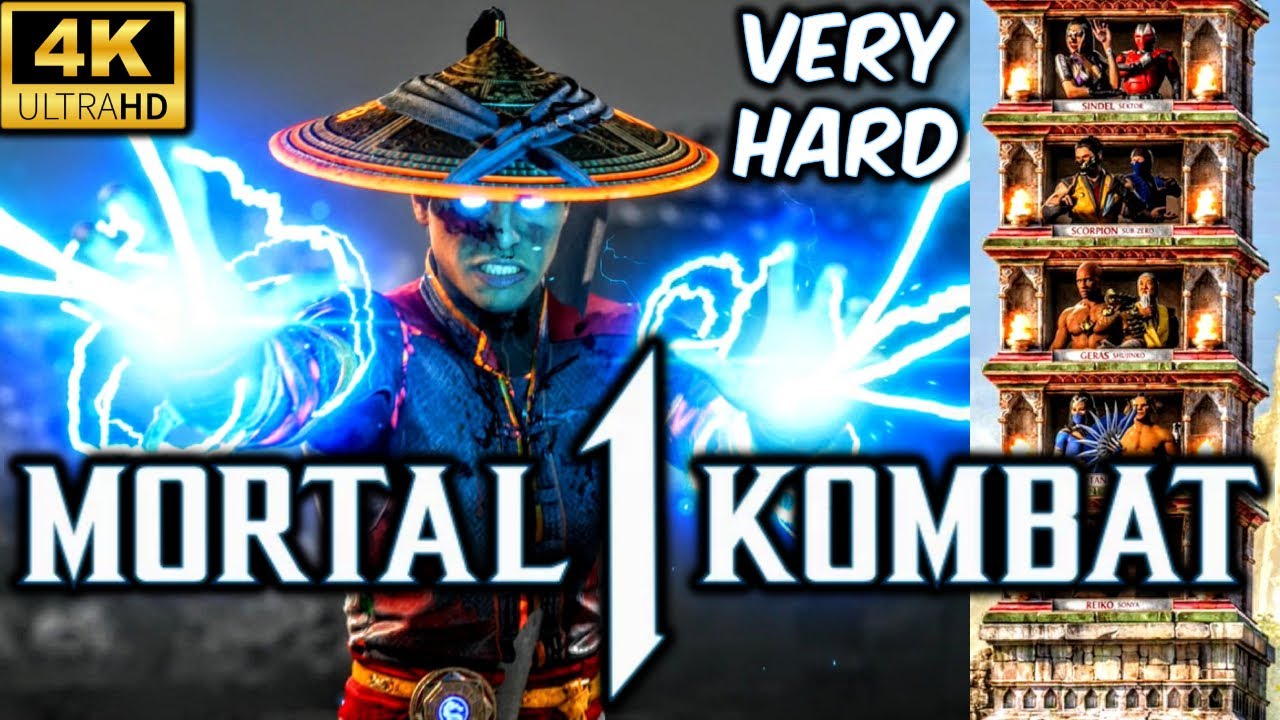 MK1 *RAIDEN* ОЧЕНЬ СЛОЖНЫЙ КЛАССИЧЕСКИЙ ГЕЙМПЛЕЙ БАШНИ!! (ДЖАКС В РОЛИ КАМЕО) 4K 60 FPS НИ ОДНОГО...
