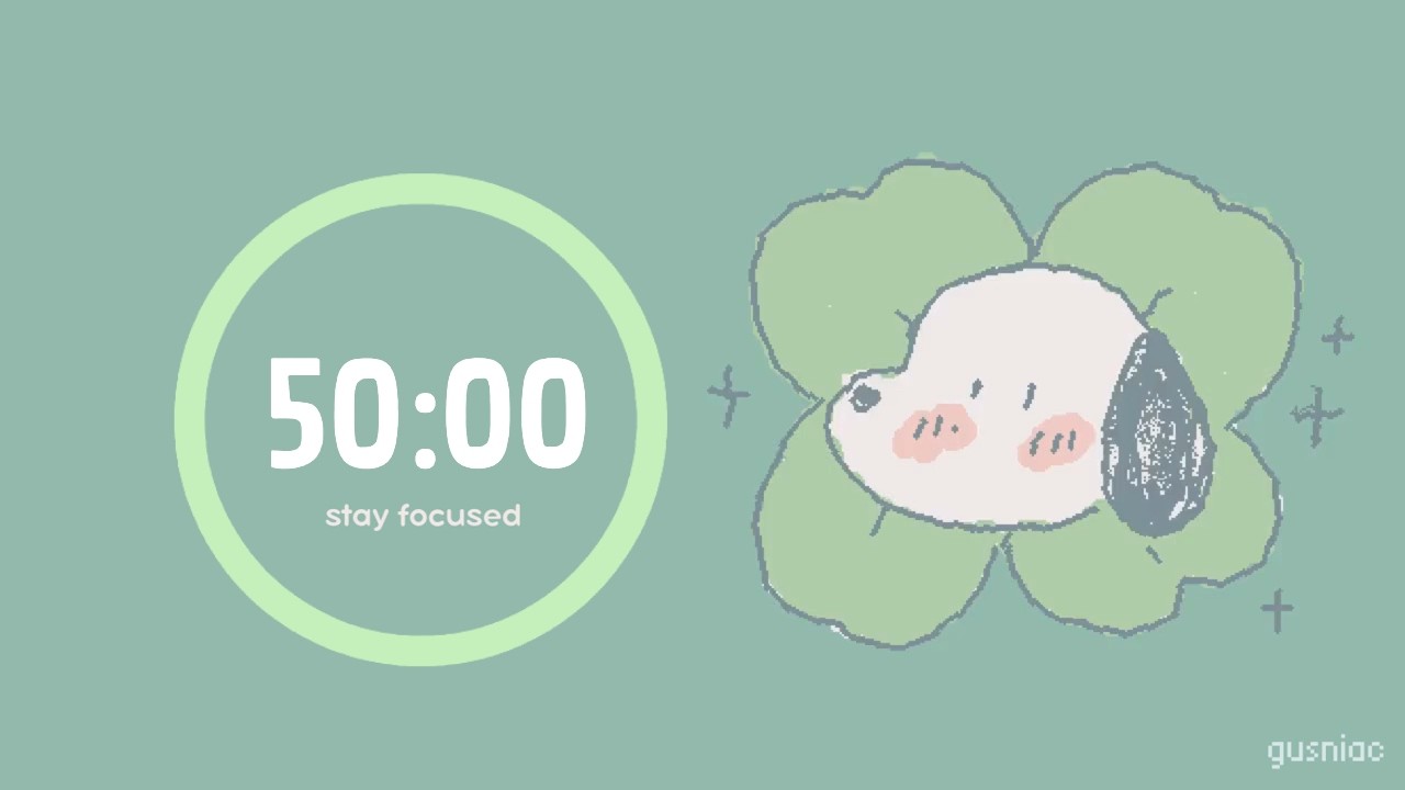 Study With Me | Pomodoro 50/10 x4 |🍀Rain Brown Noise, Jazz | No Mid Ads