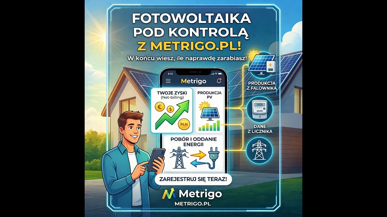 Odczyty licznika dwukierunkowego w Metrigo.pl - jak dodać liczniki, wyliczyć zyski i autokonsumpcję