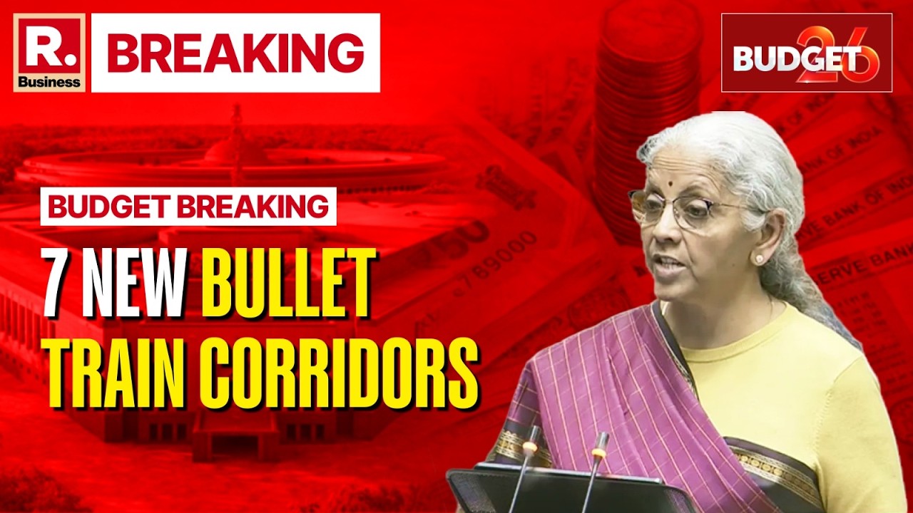 Union Budget 2026: FM Nirmala Sitharaman Announces 7 New Bullet Train Corridors Between Cities