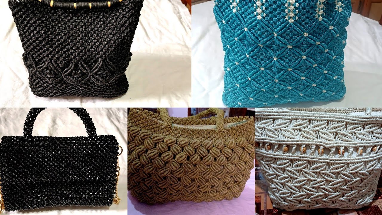 تشكيلة حقائب مكرامي ستغير رأيك في الصناعة اليدوية 👜✨!سحر الخيوط: أروع تصاميم شنط المكرامي 