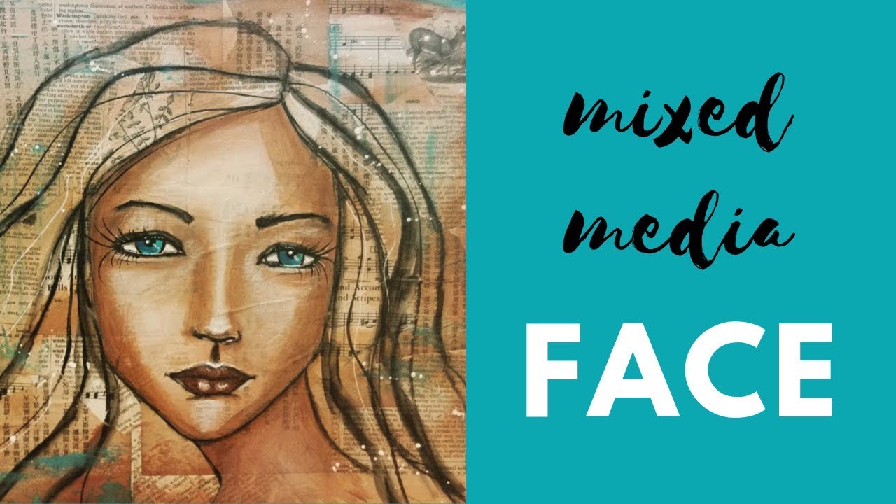 Mixed Media Time Lapse - Girl with the Teal Eyes