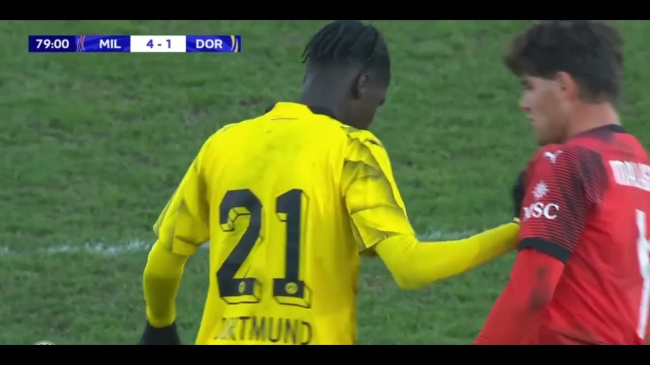 Ousmane Diallo Dortmund u19 vs Ac Milan u19 (23.11.28)
