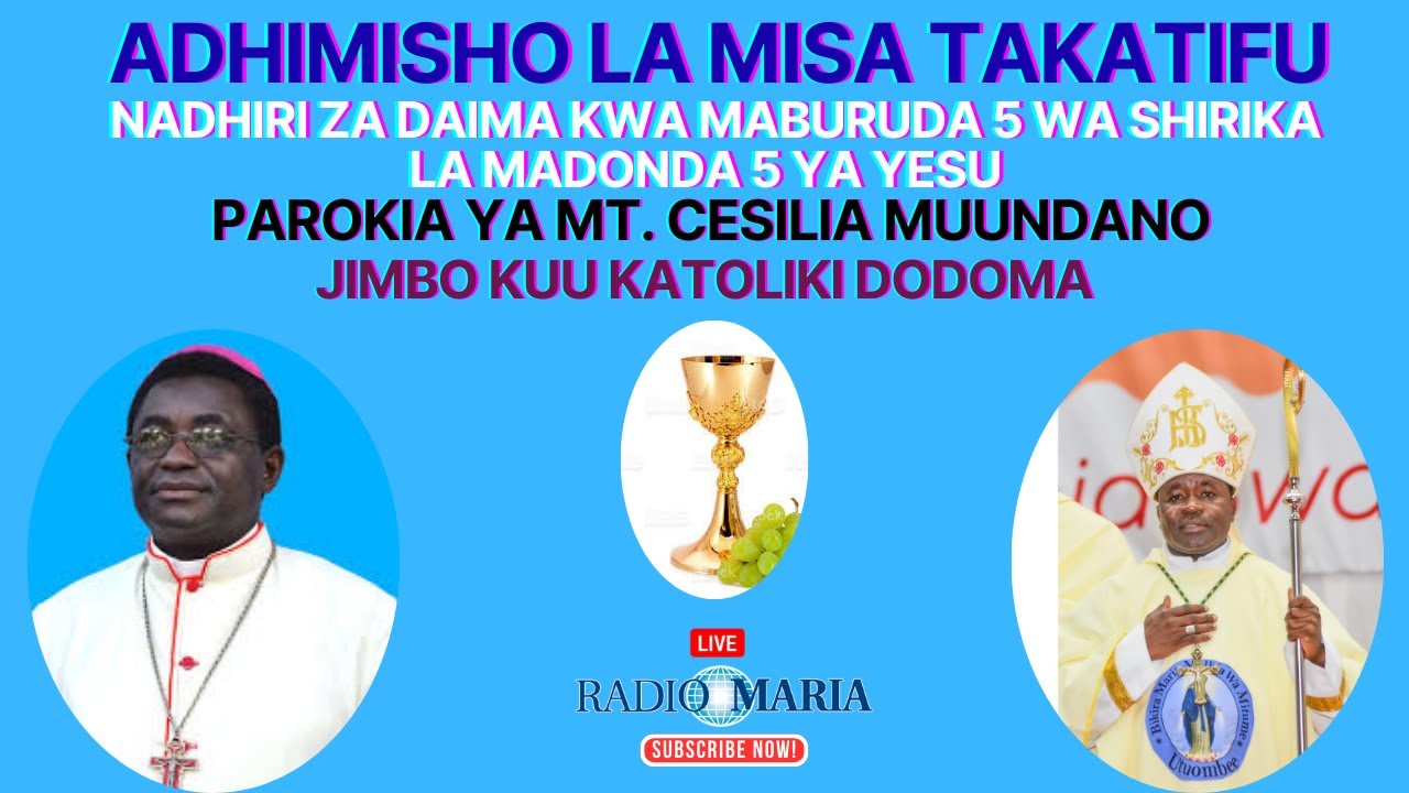 #LIVE || MISA TAKATIFU YA NADHIRI ZA DAIMA KWA MAFRATERI WA SHIRIKA LA MADONDA MATANO YA YESU DODOMA