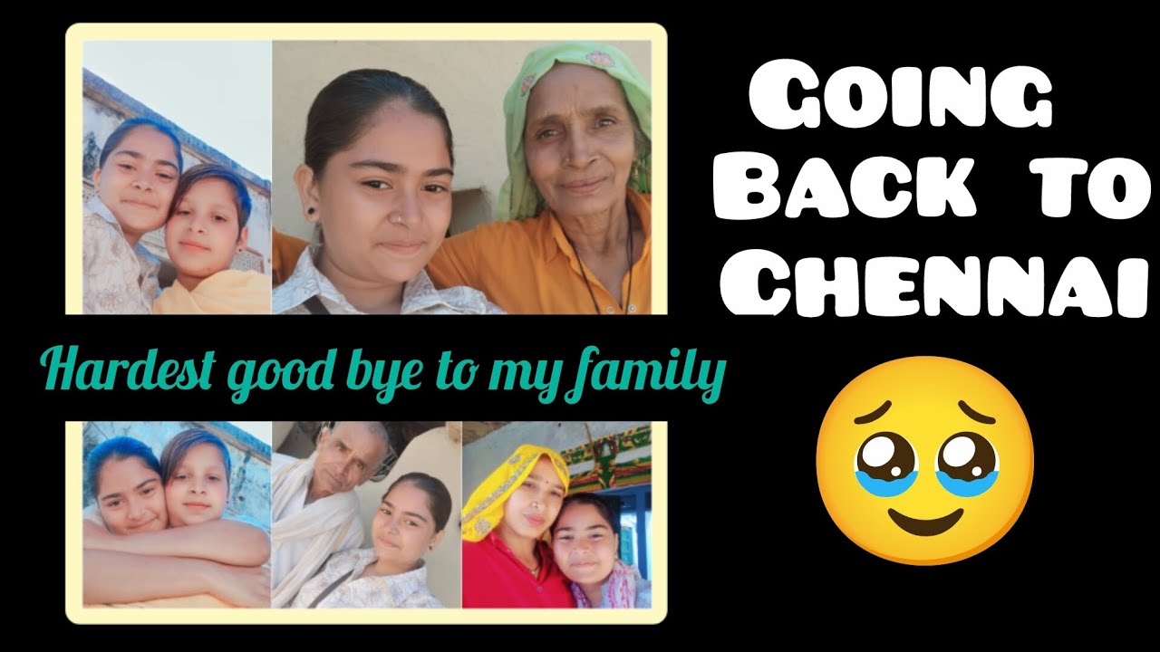 Going back to Chennai 🥹 hardest good bye to my family 🥹❣️Reached Chennai @MissKhushbu-i9x#trending 