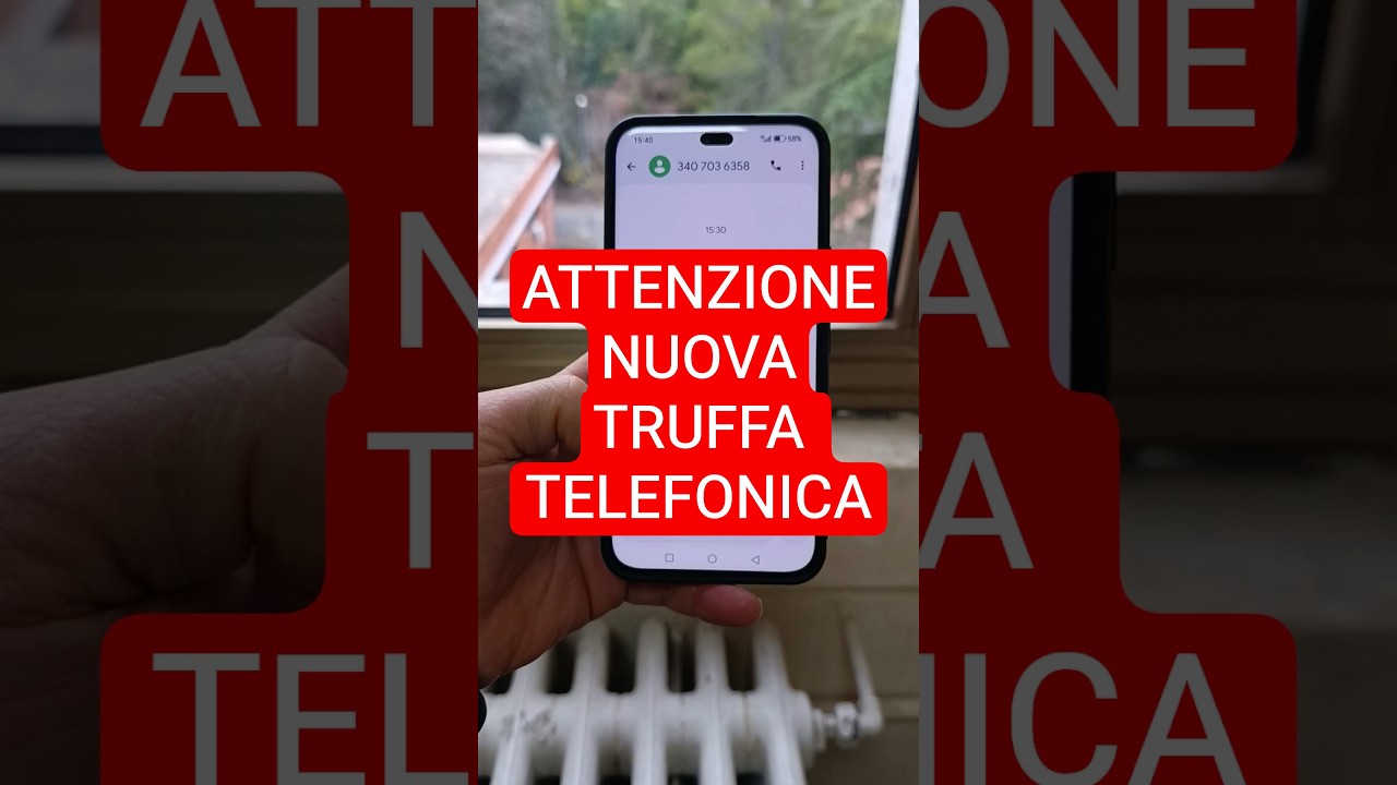 ATTENZIONE NUOVA TRUFFA TELEFONICA! OCCHIO! 