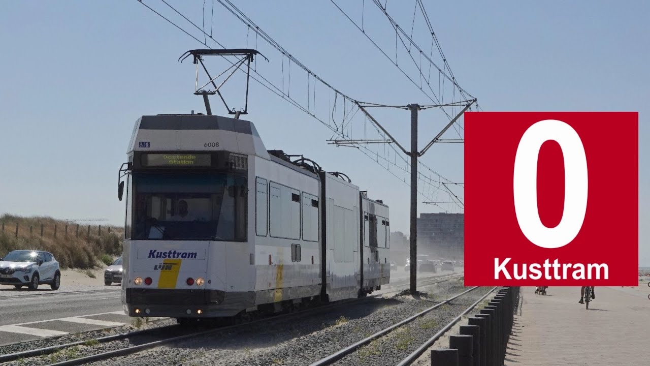 BN/ACEC LRV N°6008 - Kusttram entre De Panne Centrum et De Panne Station - Réseau De Lijn - Belgique