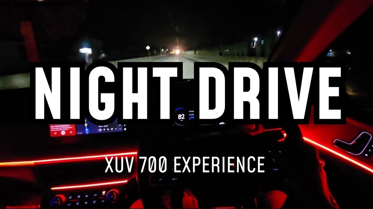 POV ASMR night drive experience| XUV 700 | ambient lighting | headlight performance 🔥🔥🔥🔥 |