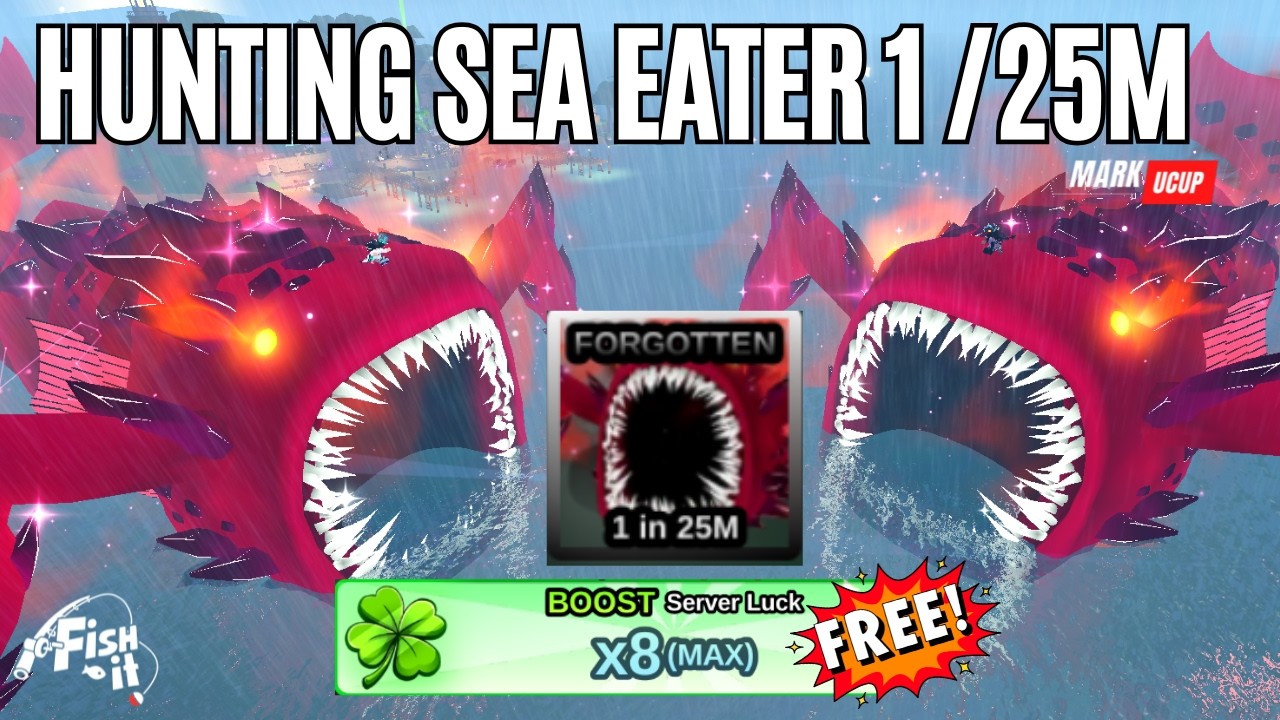 LIVE FREE BOOST X8 🔴MASIH MENCARI SEA EATER, APAKAH AKAN ADA ROD BARU ???  | Fish It ROBLOX
