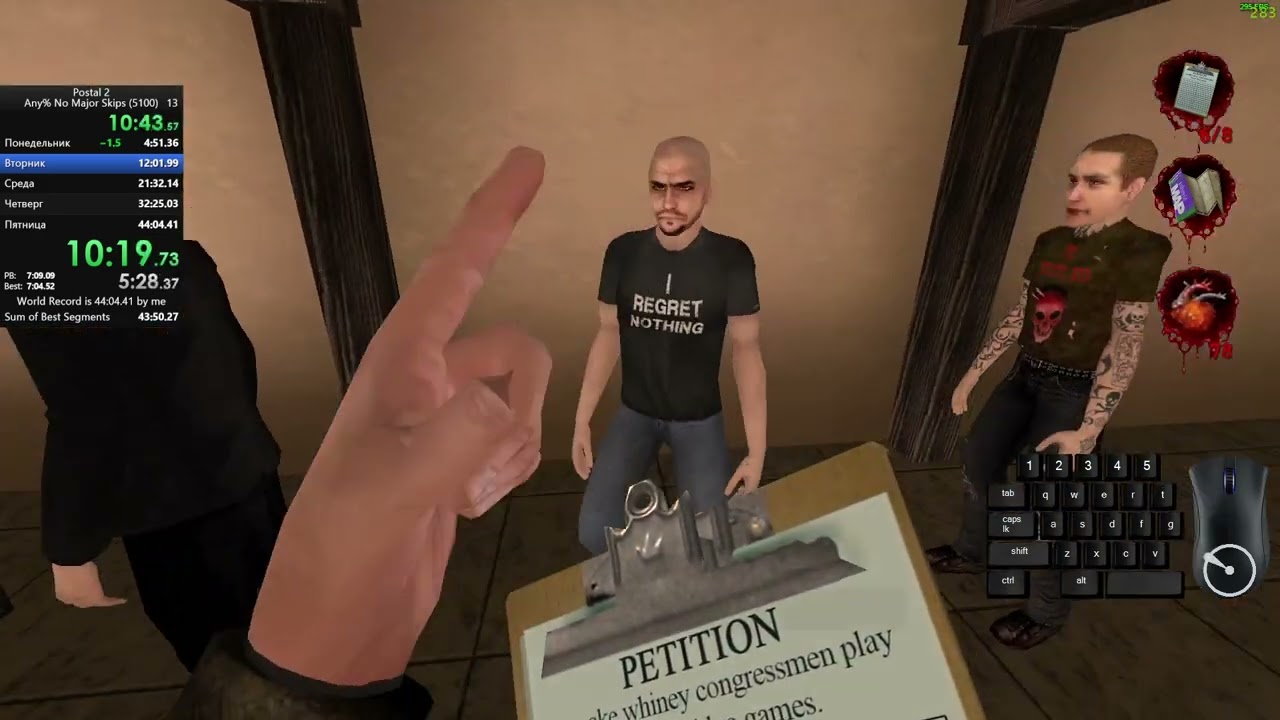 Postal 2 NEW WORLD RECORD Any % No Major Skips speedrun in 43:59.38 (FIRST SUB 44 MINUTES)