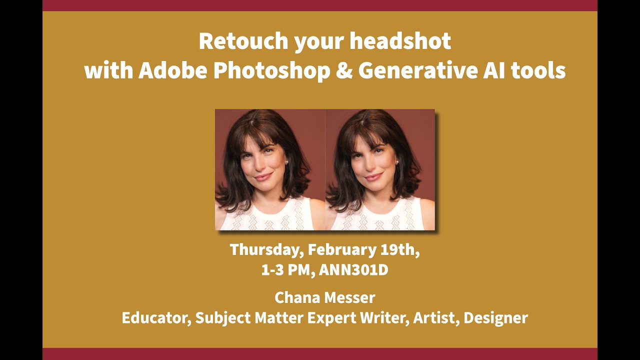 Retouch your headshot with Adobe Photoshop and Generative AI
