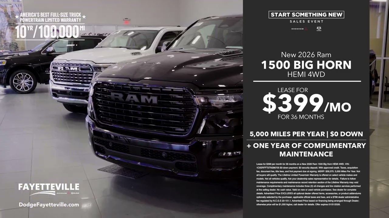 New RAM 1500 Offer - 01/2026