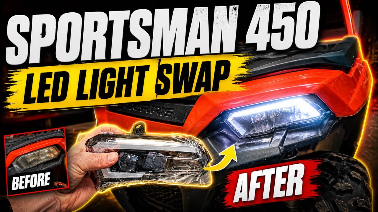 A Day In My Life | 2025 Polaris Sportsman 450 LED Headlight Install | VLOG EP: 19
