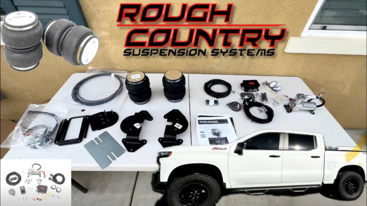 Installing Rough country air bag kit | Rough country suspension | Airbag install | Silverado Z71