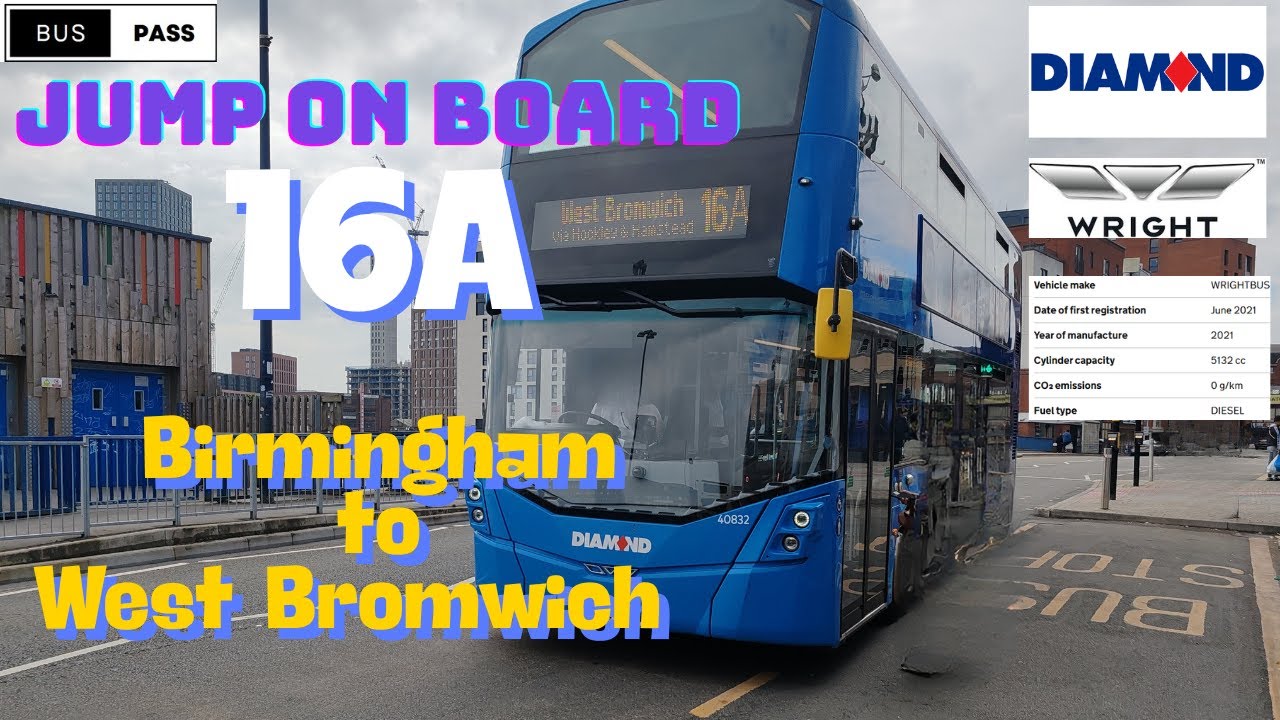 🚍💨 Route 16A from Birmingham to West Bromwich | Urban Explorer | Dynamic City Transit 🚌