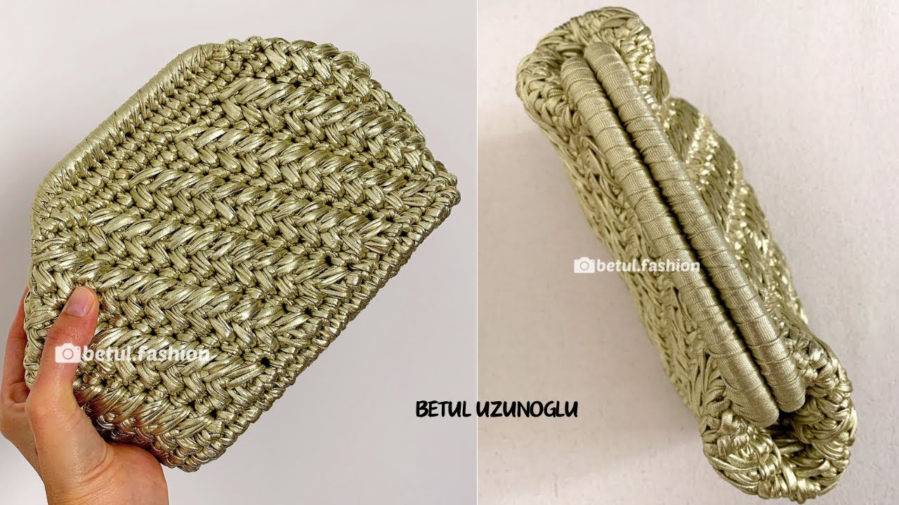 METALİK İP ÖRGÜ ÇANTA 💛DERİ İP BAŞAK MODEL ÇANTA  ⭐️