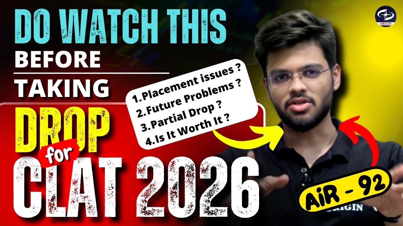 Drop for CLAT 2026 | Problems ? Is it worth it ? clat exam preparation | Abhyuday Pandey
