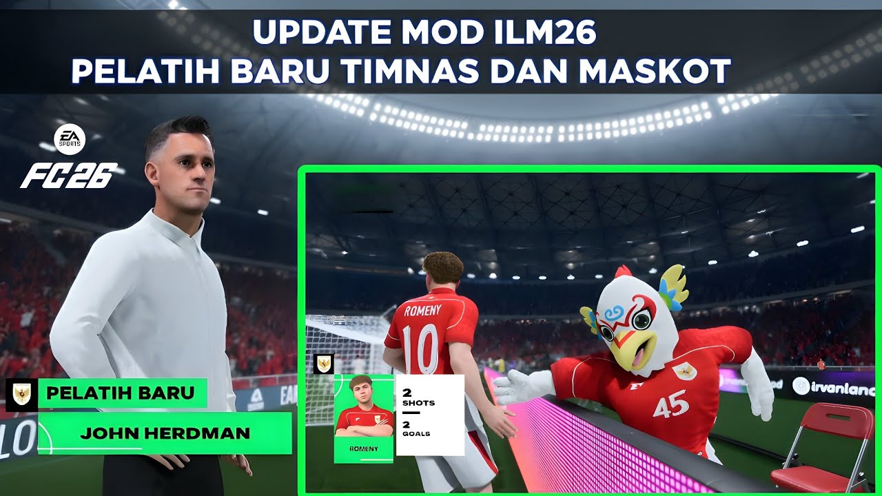 UPDATE MOD ILM26: JOHN HERDMAN LATIH TIMNAS! Ada Maskot Garuda Baru! 🇮🇩