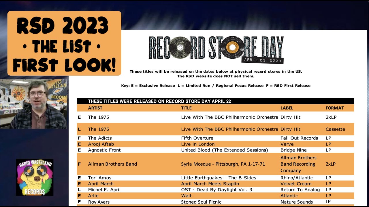 #RSD23 - The List is out! A first look from The Wasteland!