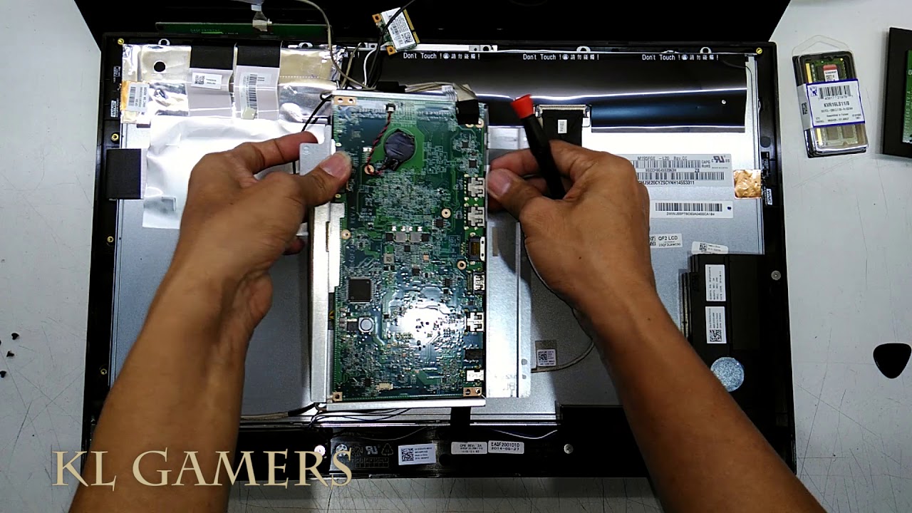 DELL AIO All In One Inspiron 3043 Desktop PC Disassemble and Upgrade RAM 2019