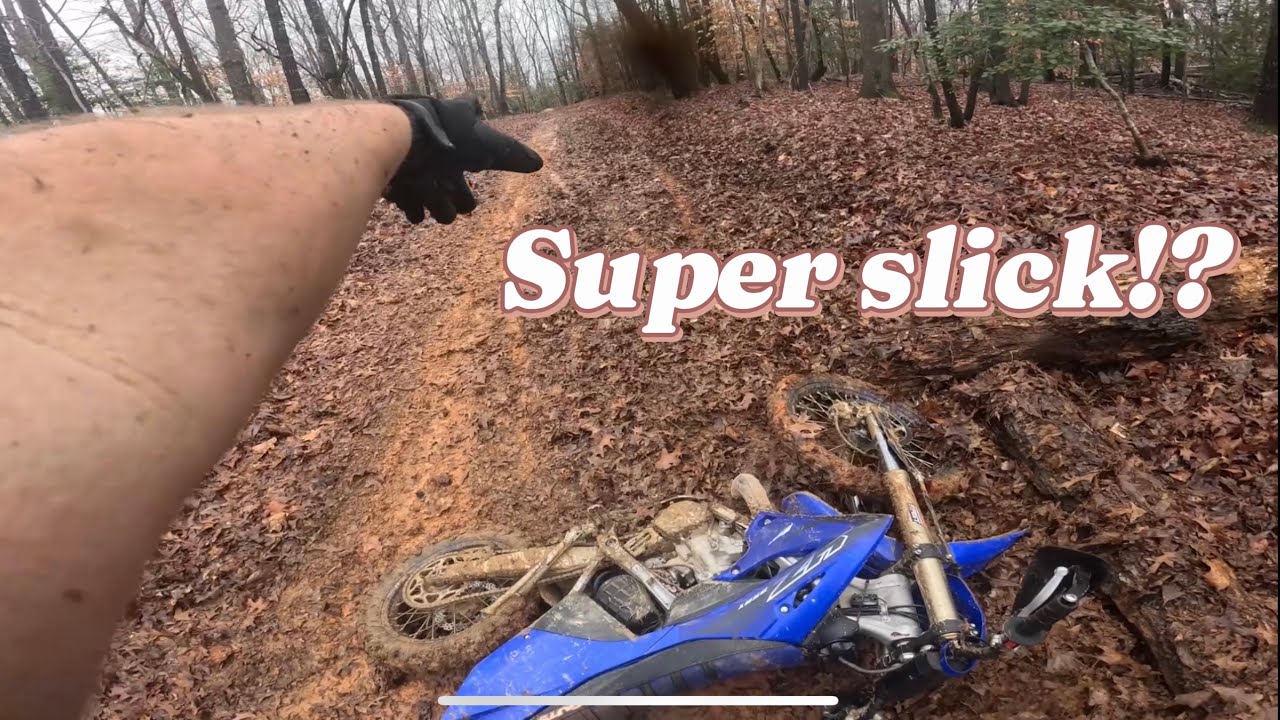 Attempting to ride SUPER SLICK TRAIL!