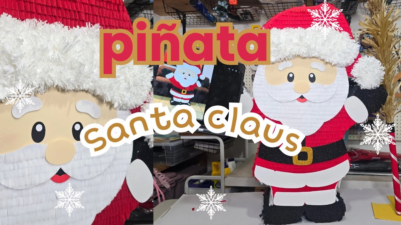 Como hacer una piñata de santa claus  