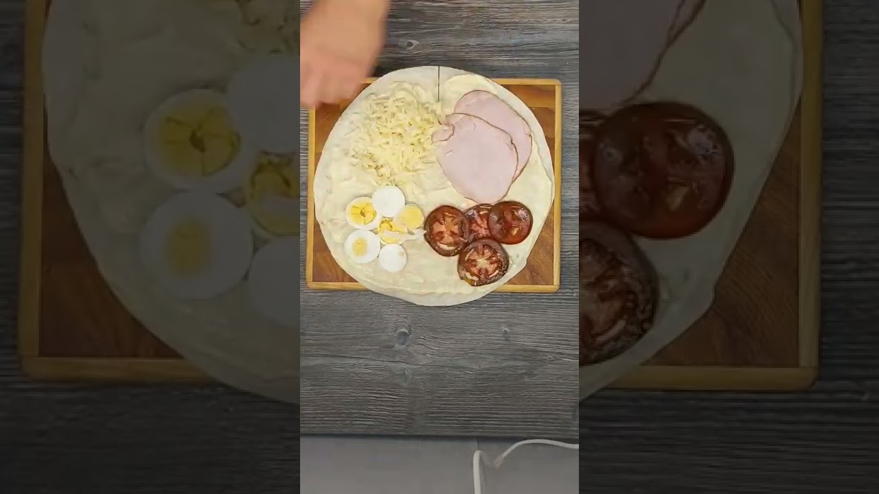 Trending wrap fold - breakfast wrap idea #shorts #recipes #breakfast #lunch #trending #wrap