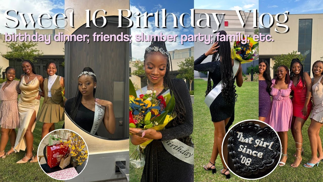 MY SWEET 16 BIRTHDAY VLOG| dinner; friends; pictures; sleepover; family; gifts unboxing; etc.