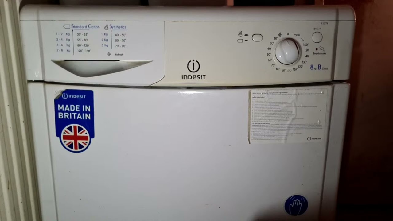 Highlight 1:23:09 – 1:28:09 from Indesit IDC8T3 8KG Condenser Tumble Dryer Full Cycle